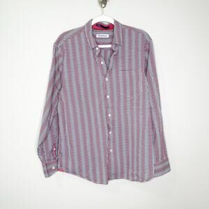 Tommy Bahama Mens Button-Up Shirt Gingham Long Sleeve Collared Multicolor Size L